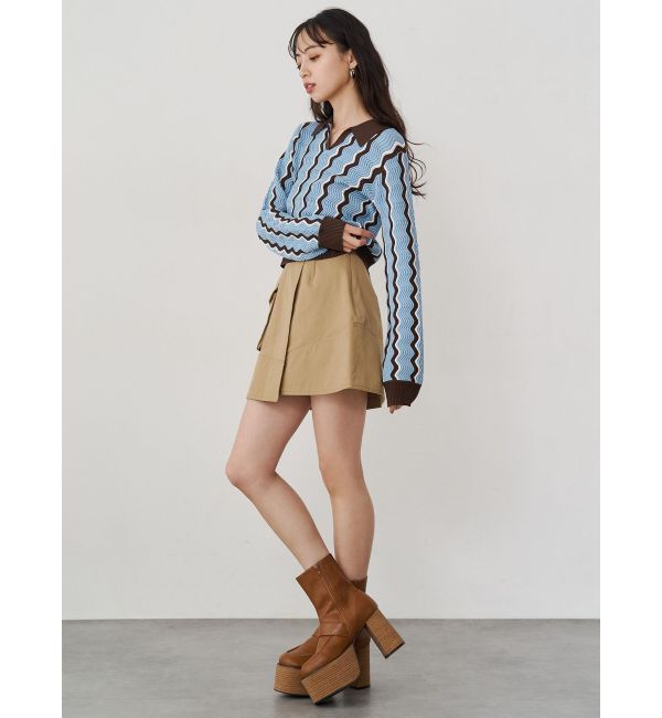MURUA「ウェーブパターンリブニット」|ニット・セーター|