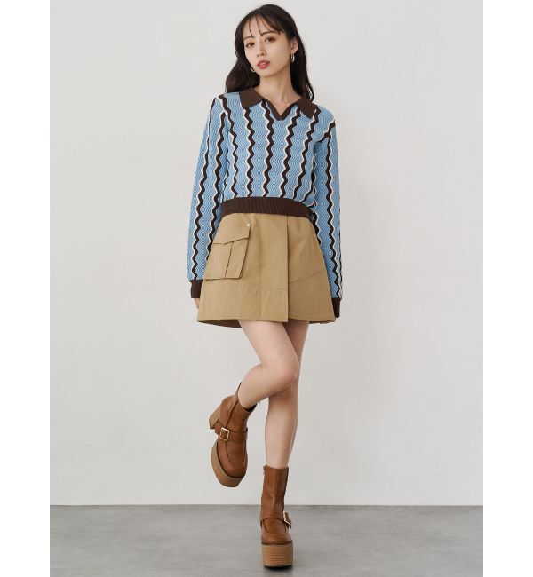 MURUA「ウェーブパターンリブニット」|ニット・セーター|
