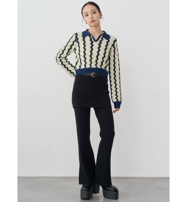 MURUA「ウェーブパターンリブニット」|ニット・セーター|
