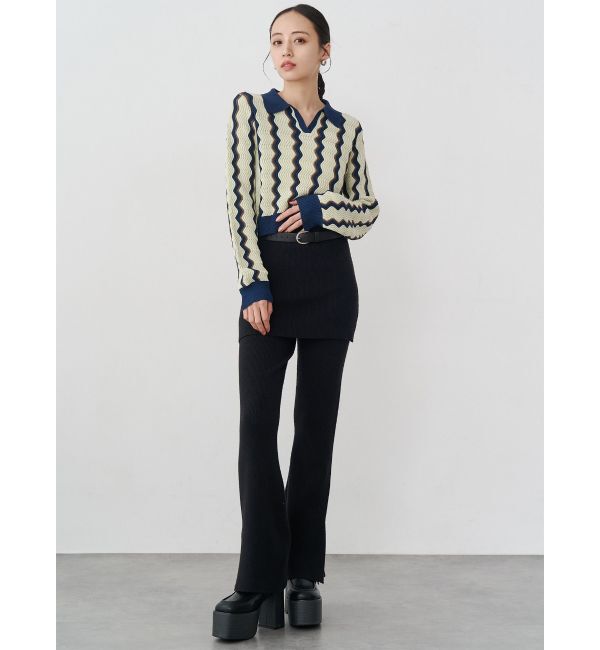 MURUA「ウェーブパターンリブニット」|ニット・セーター|