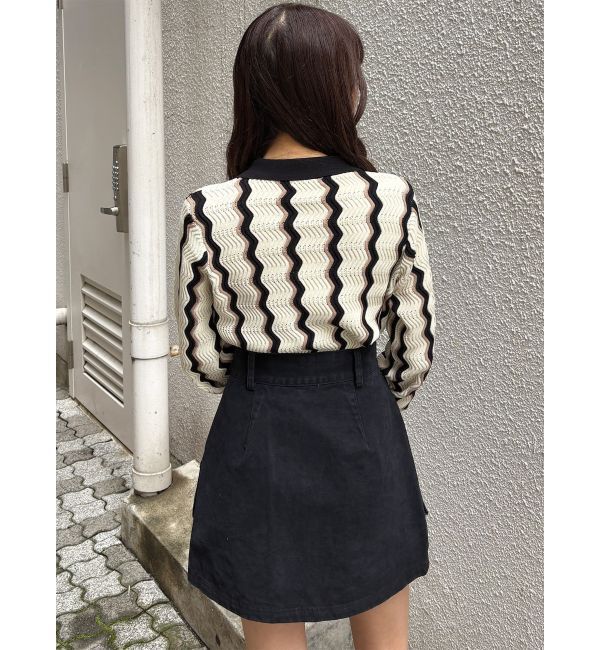 MURUA「ウェーブパターンリブニット」|ニット・セーター|