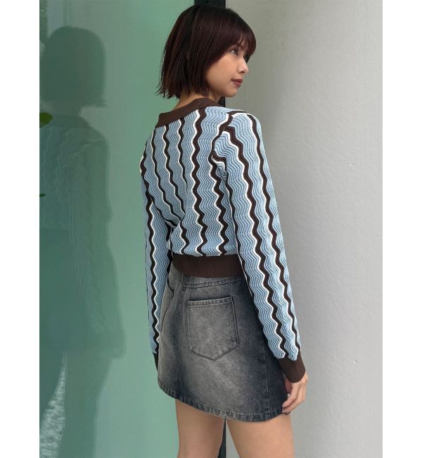 MURUA「ウェーブパターンリブニット」|ニット・セーター|