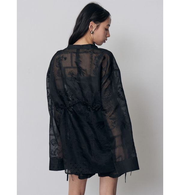 MURUA「ウエストドロストシアーレースシャツ【セットアップ着用可】」|シャツ・ブラウス|