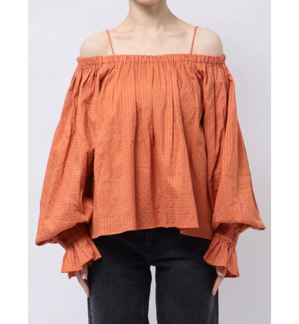 Ungrid「オフショルギャザーボリュームブラウス」|シャツ・ブラウス|