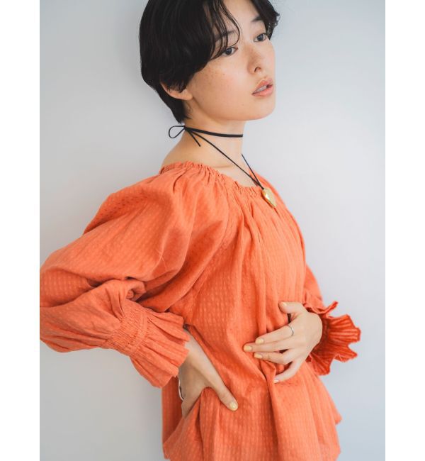 Ungrid「オフショルギャザーボリュームブラウス」|シャツ・ブラウス|