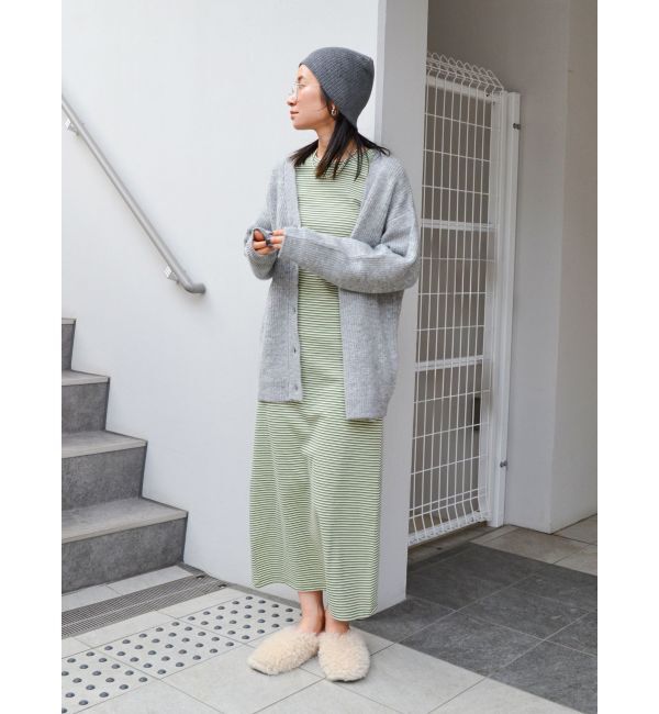 Ungrid「【WEB限定】フレアスリーブテレコフィットワンピース」|ワンピース|