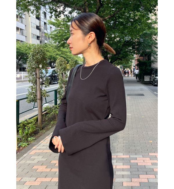 Ungrid「【WEB限定】フレアスリーブテレコフィットワンピース」|ワンピース|