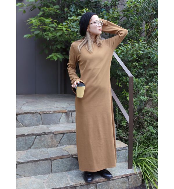 Ungrid「【WEB限定】フレアスリーブテレコフィットワンピース」|ワンピース|