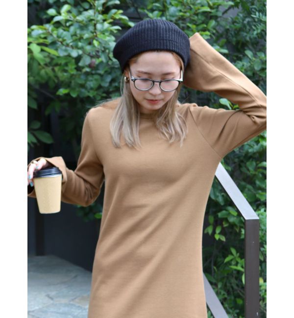 Ungrid「【WEB限定】フレアスリーブテレコフィットワンピース」|ワンピース|