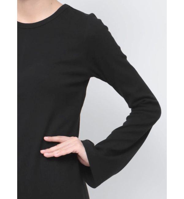 Ungrid「【WEB限定】フレアスリーブテレコフィットワンピース」|ワンピース|