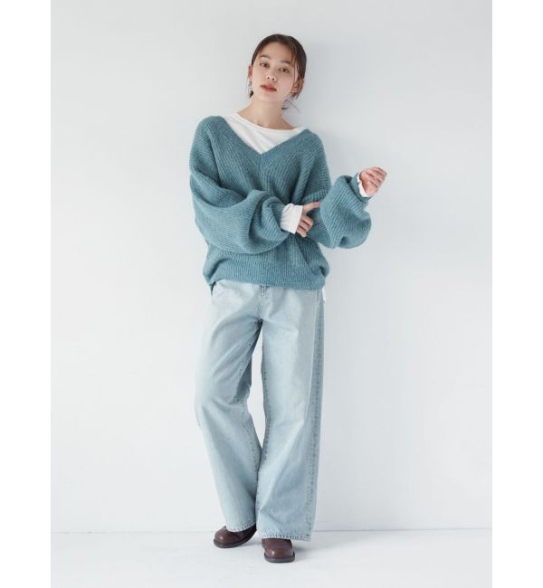 Ungrid「深Ｖネックルーズニット」|ニット・セーター|