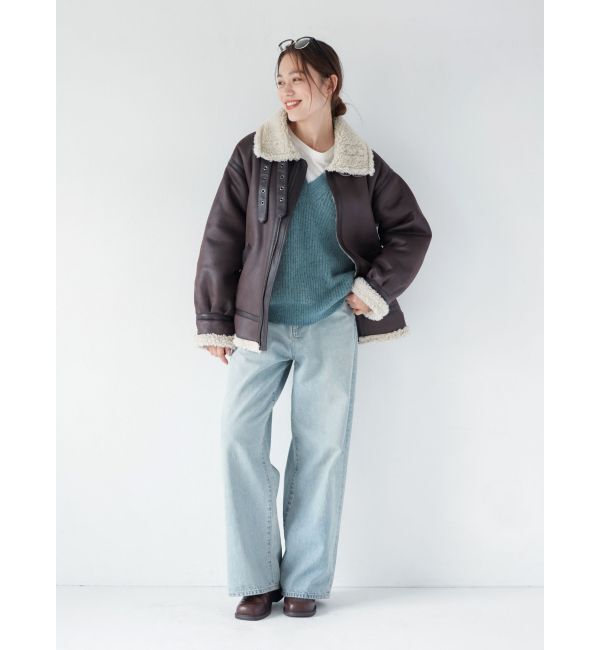 Ungrid「深Ｖネックルーズニット」|ニット・セーター|