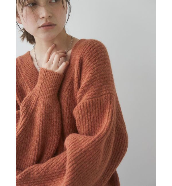 Ungrid「深Ｖネックルーズニット」|ニット・セーター|