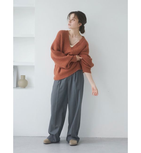 Ungrid「深Ｖネックルーズニット」|ニット・セーター|