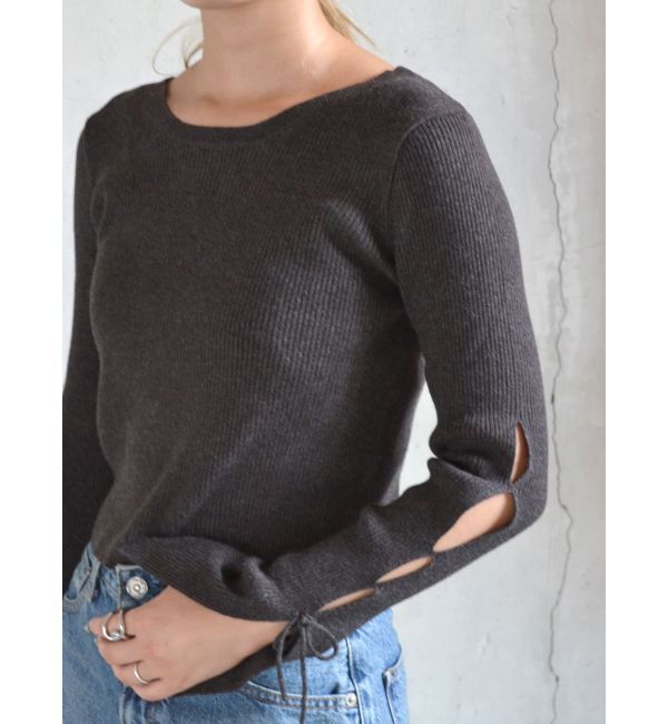 Ungrid「【WEB限定】スリーブデザインリボンニット」|ニット・セーター|