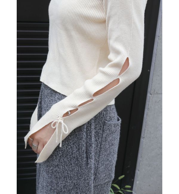 Ungrid「【WEB限定】スリーブデザインリボンニット」|ニット・セーター|