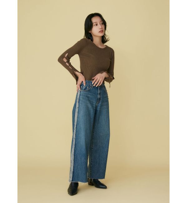 Ungrid「【WEB限定】スリーブデザインリボンニット」|ニット・セーター|