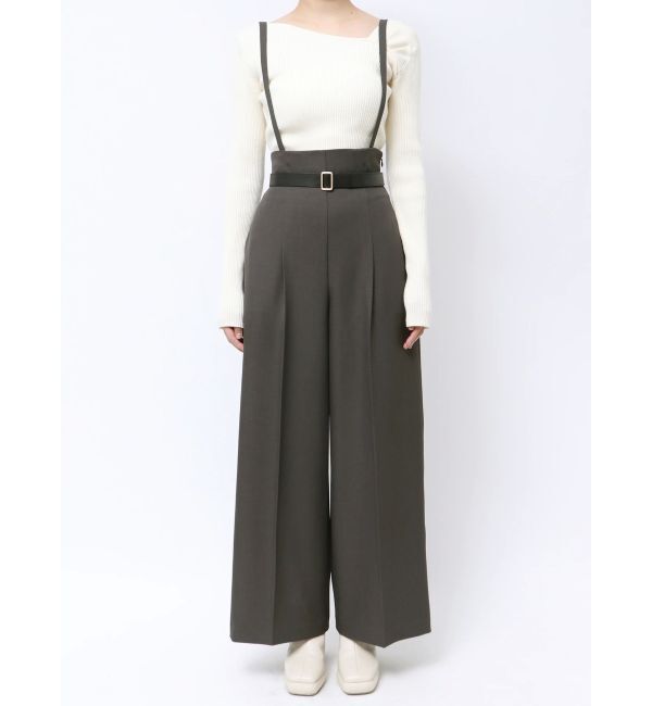 LAGUNAMOON「バイカラーベルトサスペンダーパンツ」|その他|