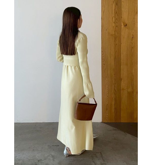 LAGUNAMOON「カラーカーデフォルムニットワンピース」|ワンピース|