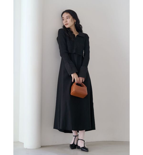 LAGUNAMOON「カラーカーデフォルムニットワンピース」|ワンピース|