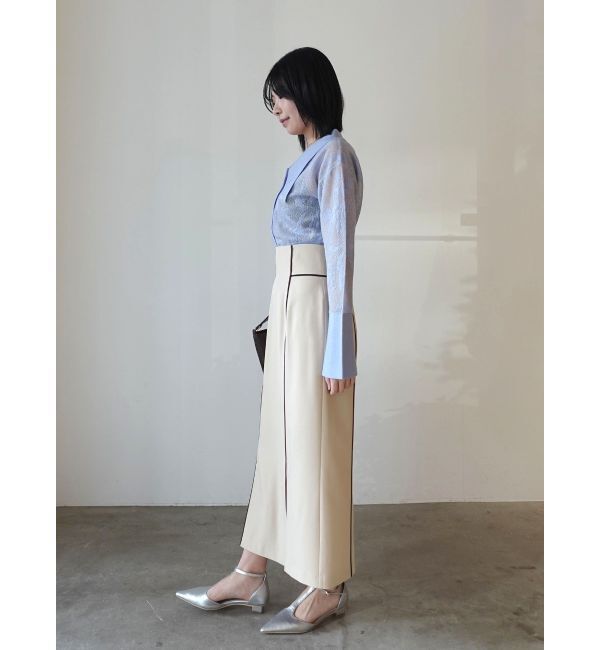 LAGUNAMOON「バイカラーパイピングスカート」|スカート|
