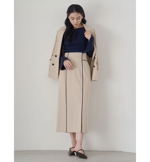 LAGUNAMOON「バイカラーパイピングスカート」|スカート|