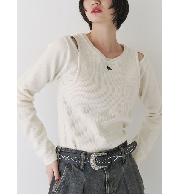 jouetie「カットアウトリブニット」|ニット・セーター|