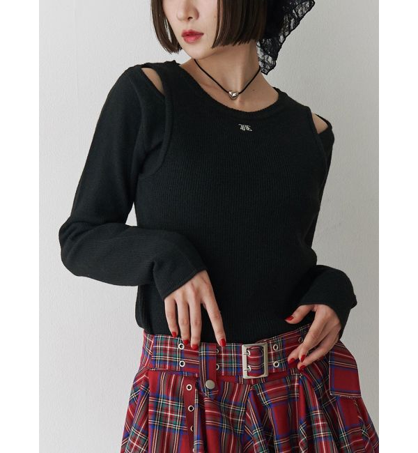 jouetie「カットアウトリブニット」|ニット・セーター|