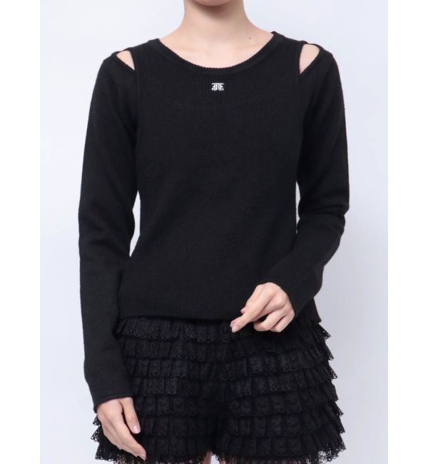 jouetie「カットアウトリブニット」|ニット・セーター|