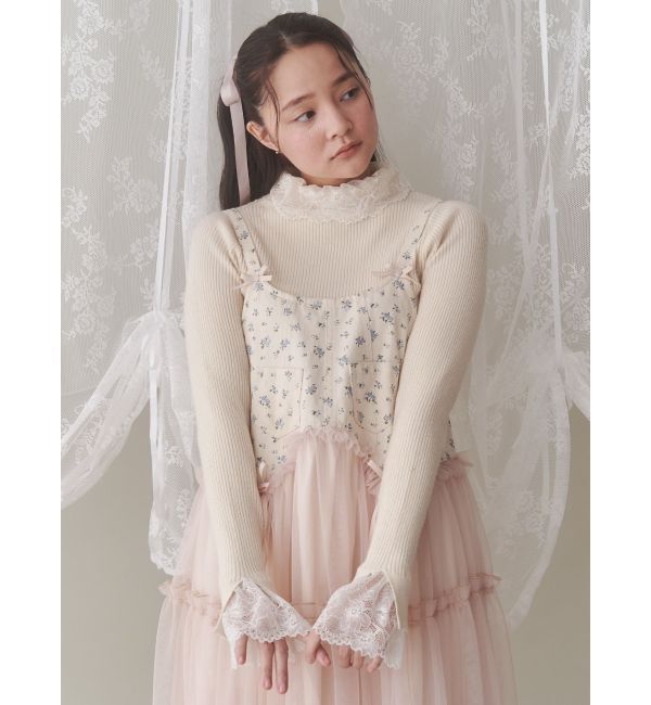 merry jenny「レースリブニット」|ニット・セーター|