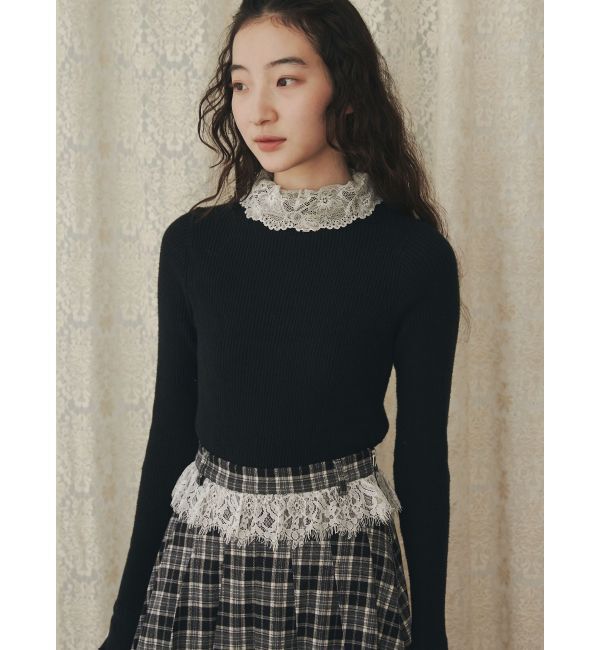 merry jenny「レースリブニット」|ニット・セーター|