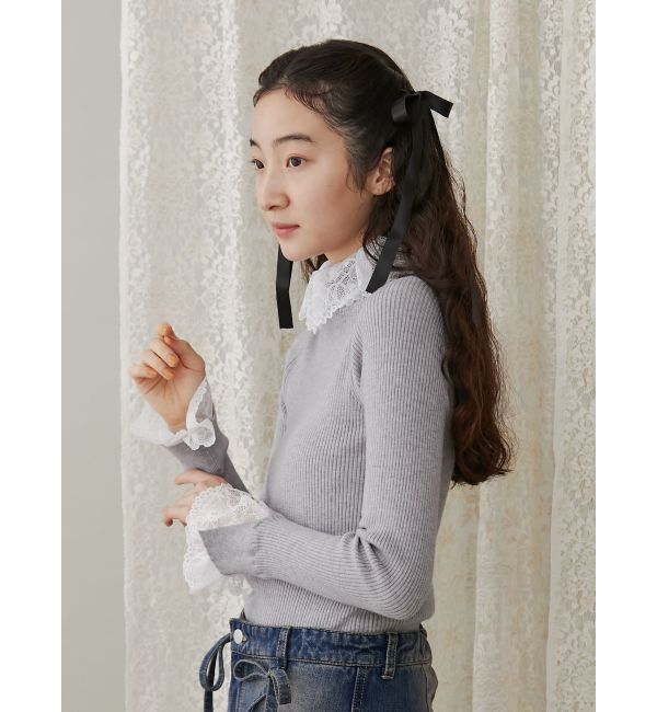 merry jenny「レースリブニット」|ニット・セーター|