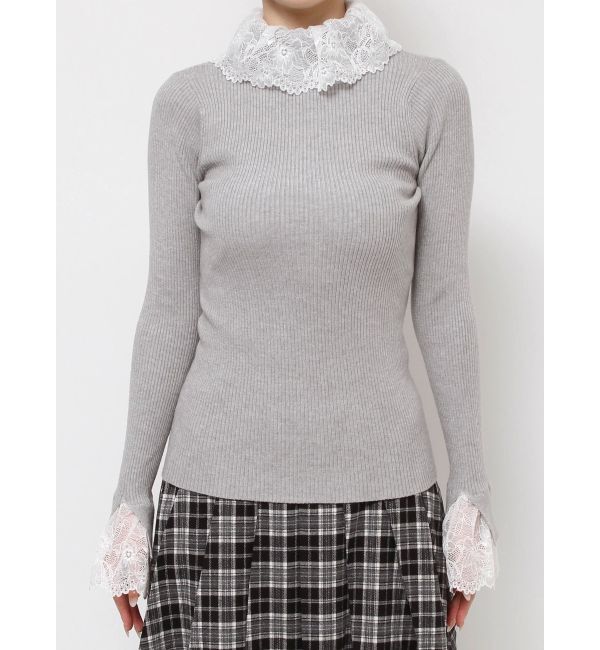 merry jenny「レースリブニット」|ニット・セーター|