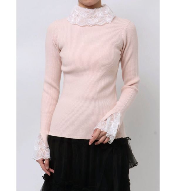 merry jenny「レースリブニット」|ニット・セーター|