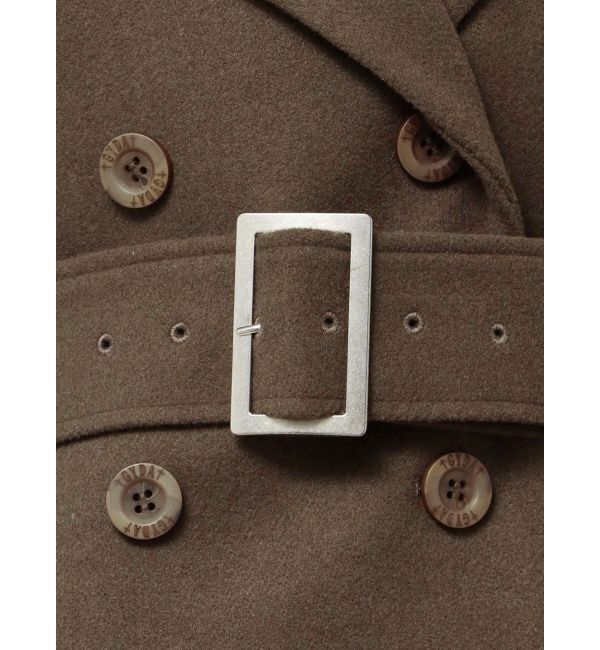 GYDA「ベルト付きタイトファーコート」|ダウン|