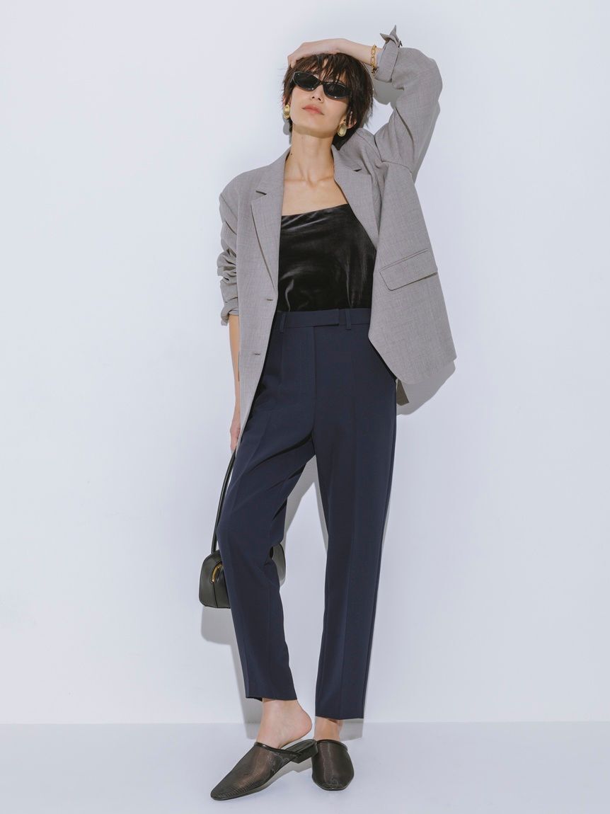 Mila Owen「【WEB限定カラー】後ろゴムセンタープレステーパードパンツ【ウォッシャブル】」|チノ|