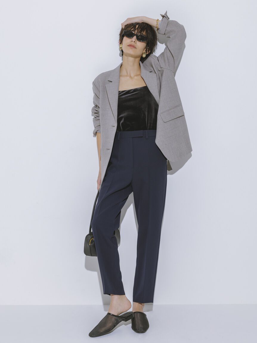 Mila Owen「【WEB限定カラー】後ろゴムセンタープレステーパードパンツ【ウォッシャブル】」|チノ|