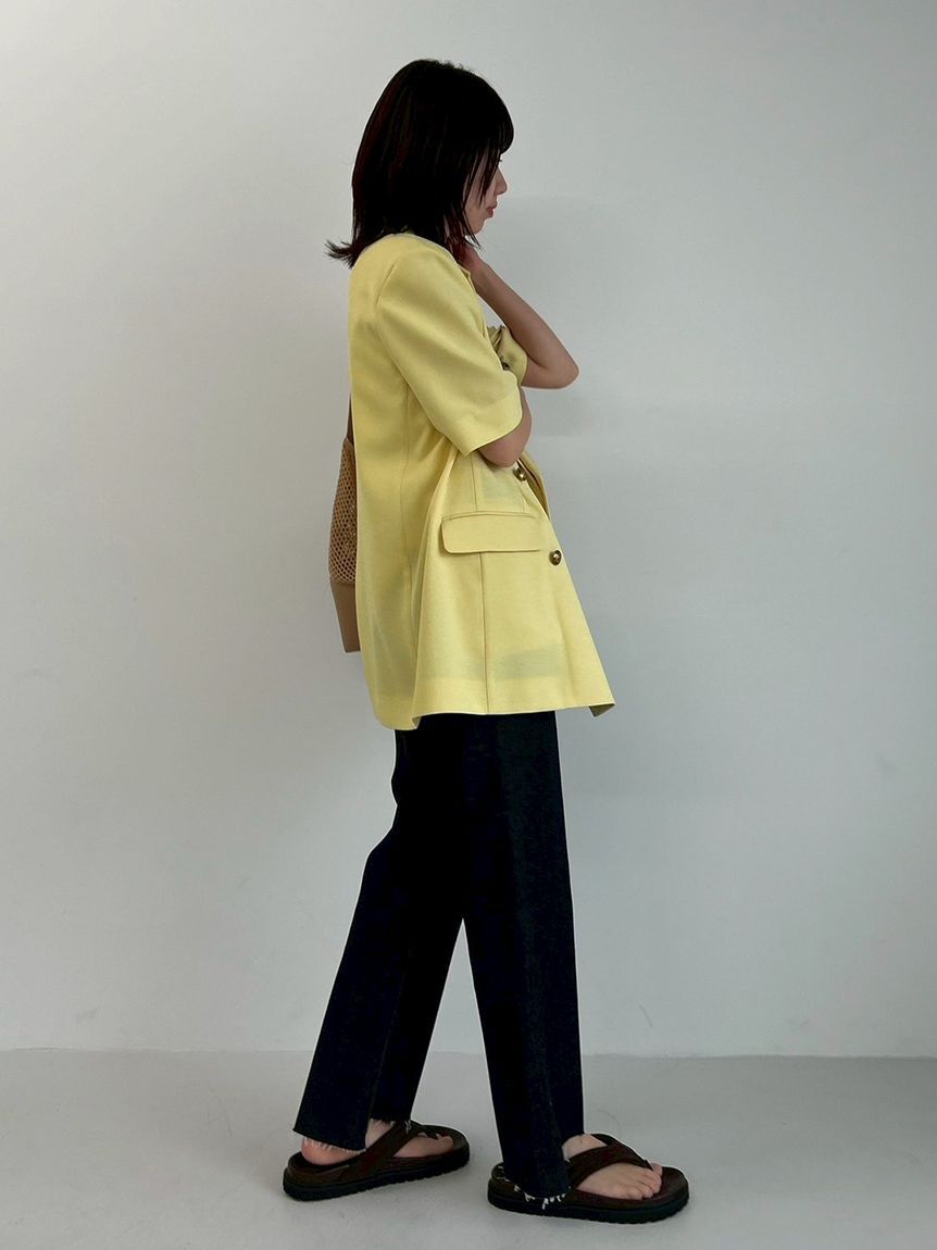 Mila Owen「裾段差テーパードデニムパンツ」|デニム|