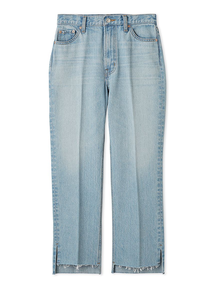 Mila Owen「裾段差テーパードデニムパンツ」|デニム|