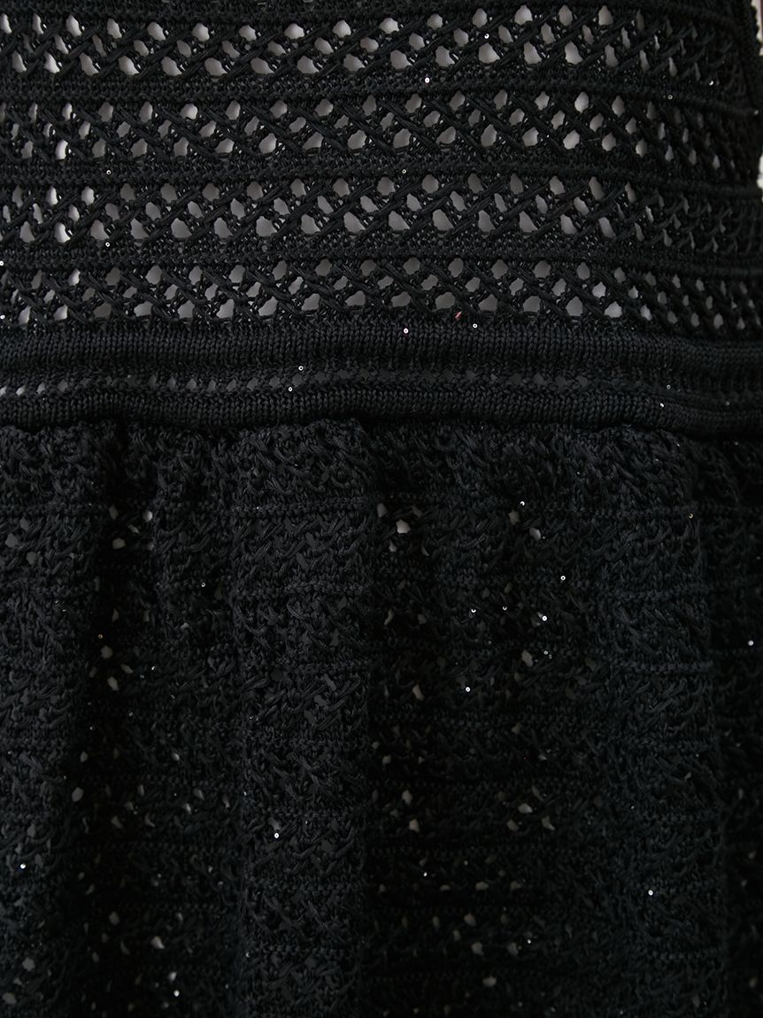 Mila Owen「【ウォッシャブル】クロシェニットキャミ&times;ノースリトップス」|キャミソール|