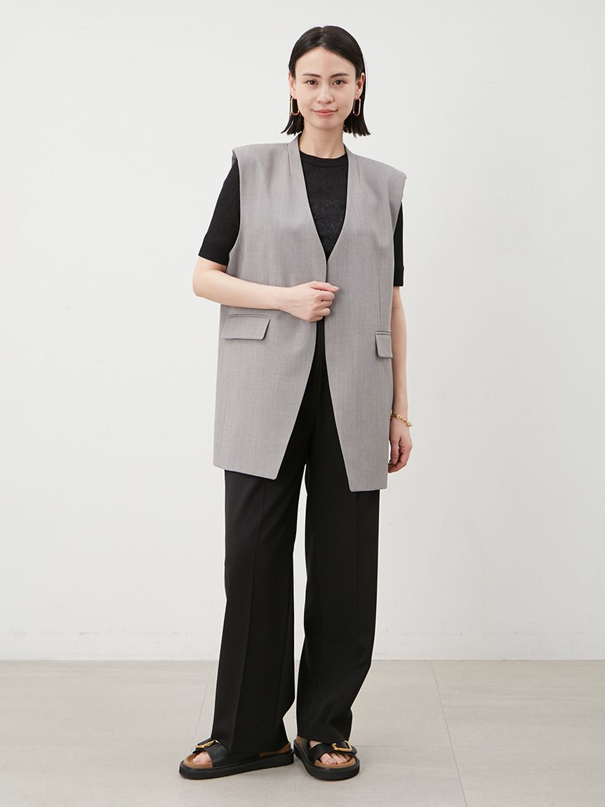 Mila Owen「イージーケアレイヤード半袖カットトップス」|Tシャツ・カットソー|