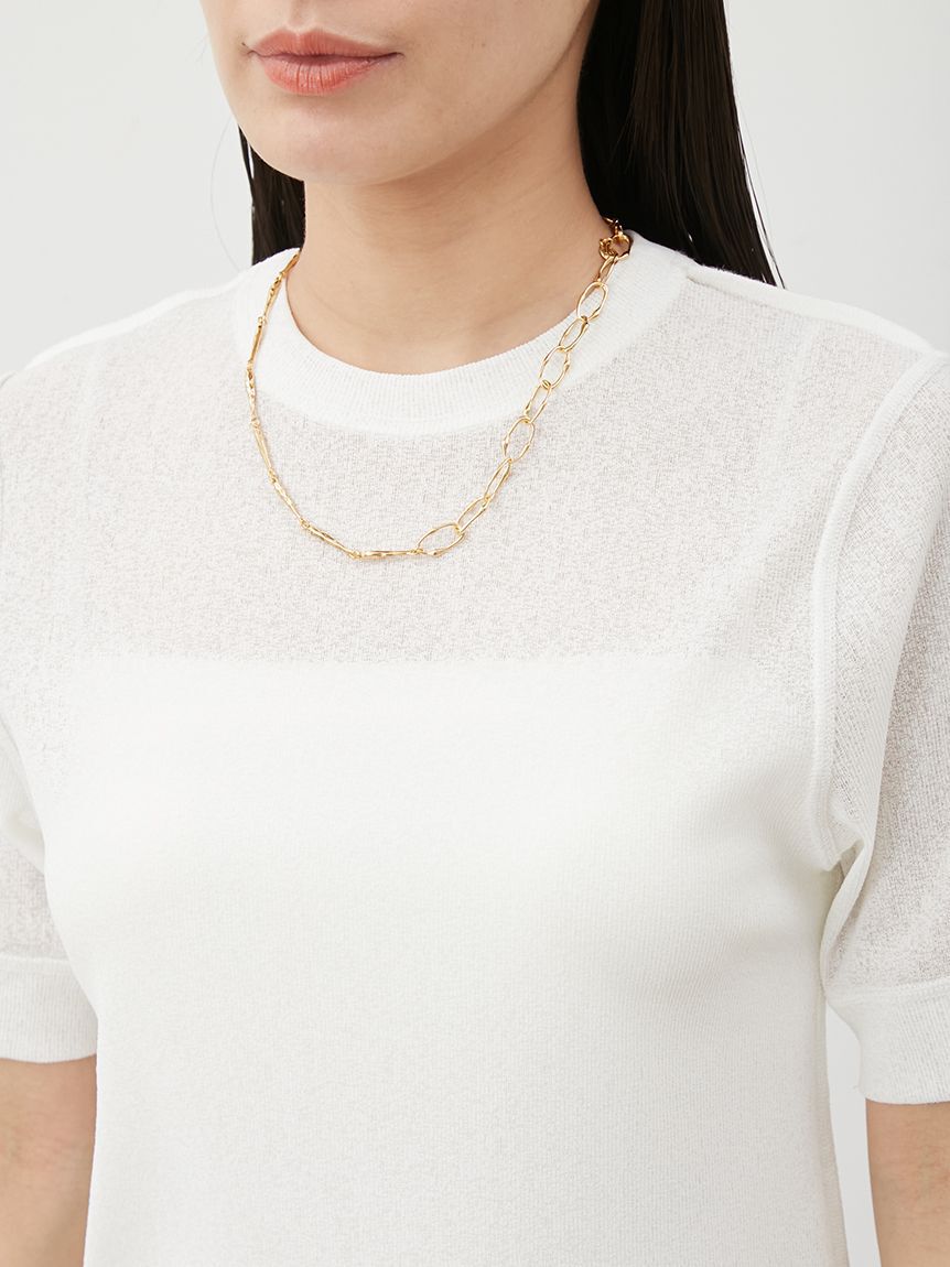 Mila Owen「イージーケアレイヤード半袖カットトップス」|Tシャツ・カットソー|