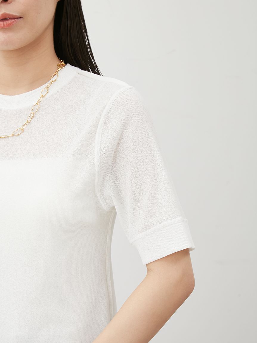 Mila Owen「イージーケアレイヤード半袖カットトップス」|Tシャツ・カットソー|