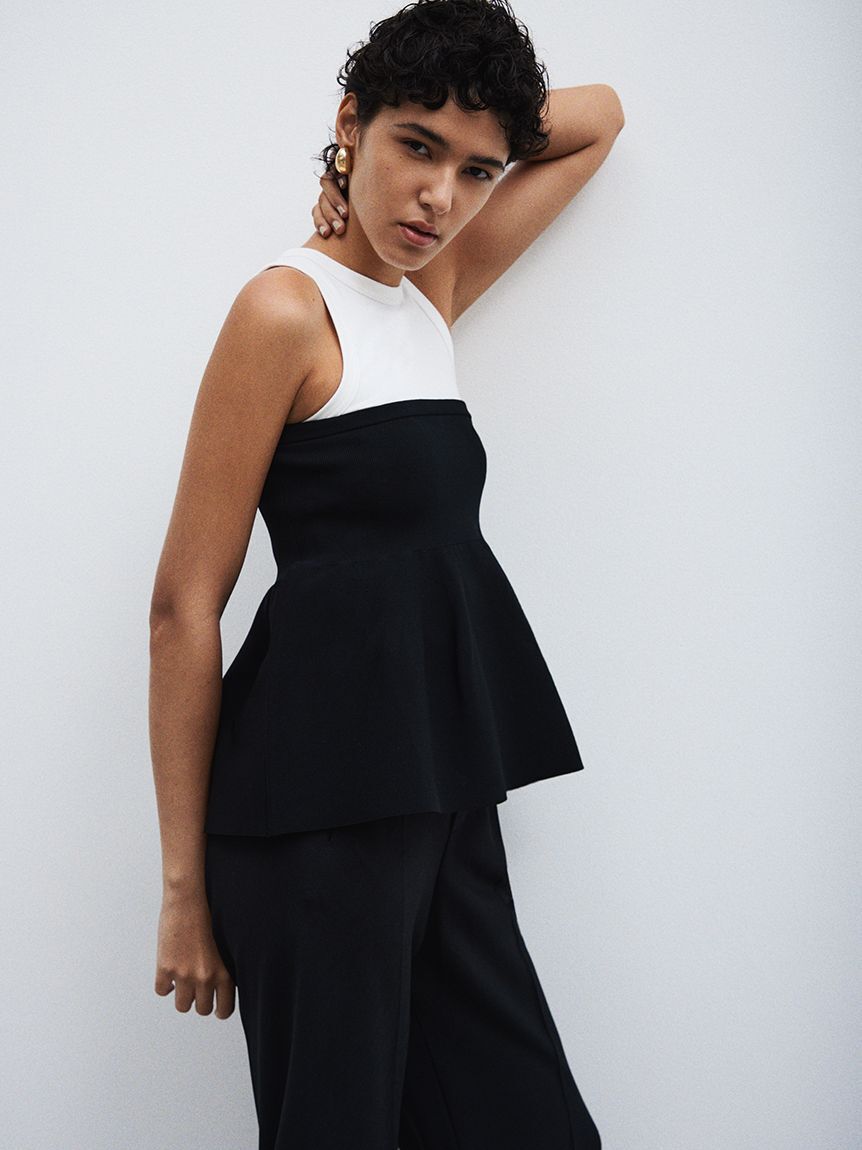 Mila Owen「【セットアイテム】ペプラムベアニットアメスリタンクSET」|ニット・セーター|