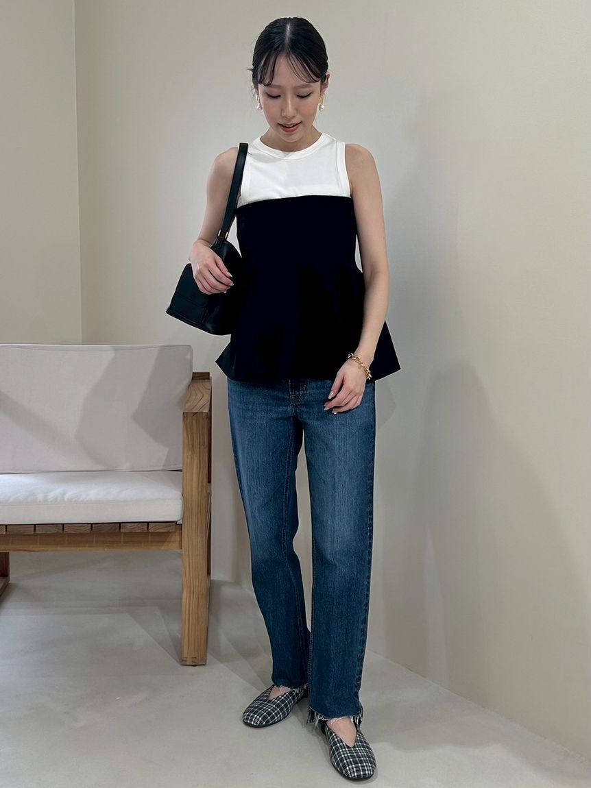 Mila Owen「【セットアイテム】ペプラムベアニットアメスリタンクSET」|ニット・セーター|