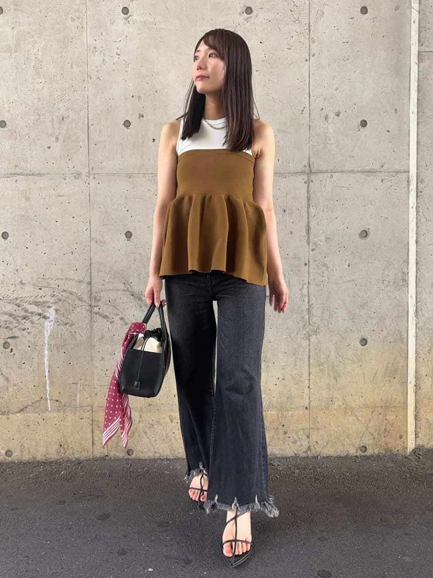 Mila Owen「【セットアイテム】ペプラムベアニットアメスリタンクSET」|ニット・セーター|