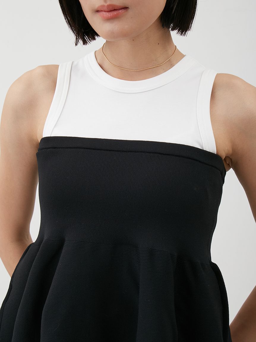 Mila Owen「【セットアイテム】ペプラムベアニットアメスリタンクSET」|ニット・セーター|