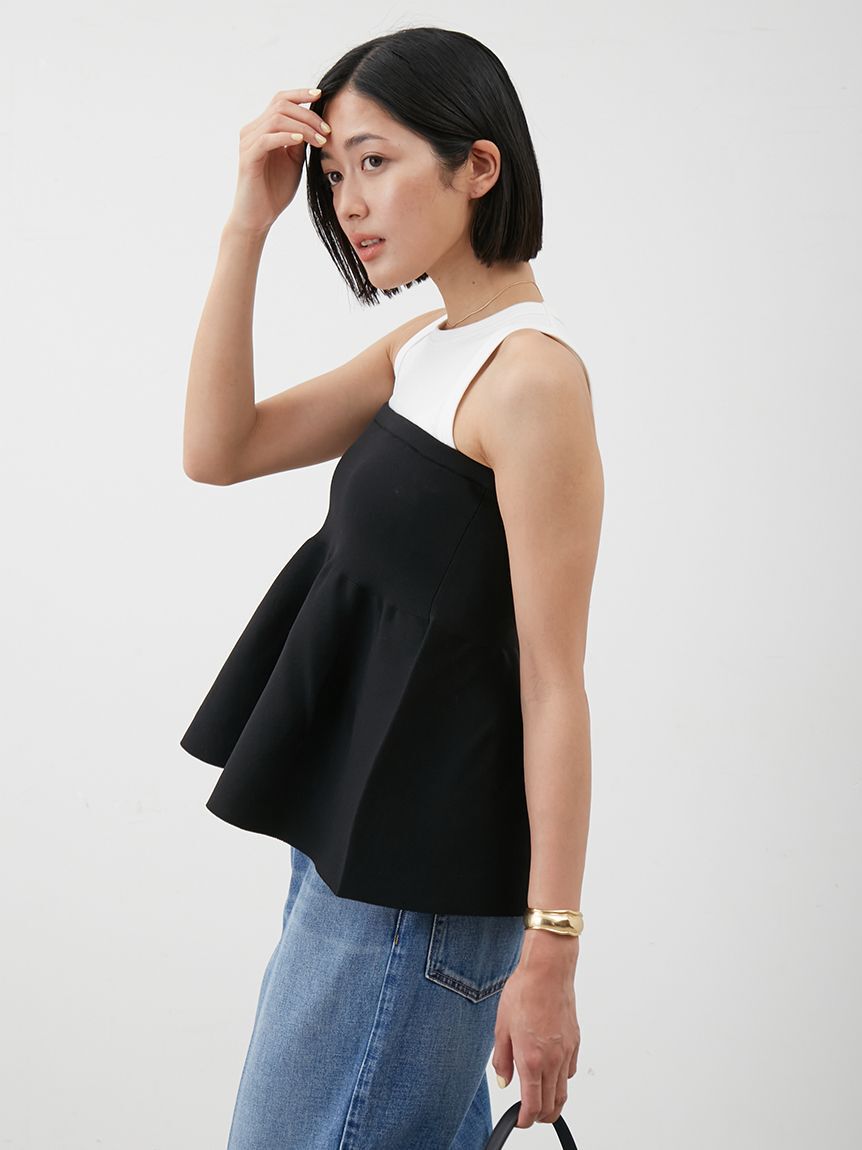 Mila Owen「【セットアイテム】ペプラムベアニットアメスリタンクSET」|ニット・セーター|