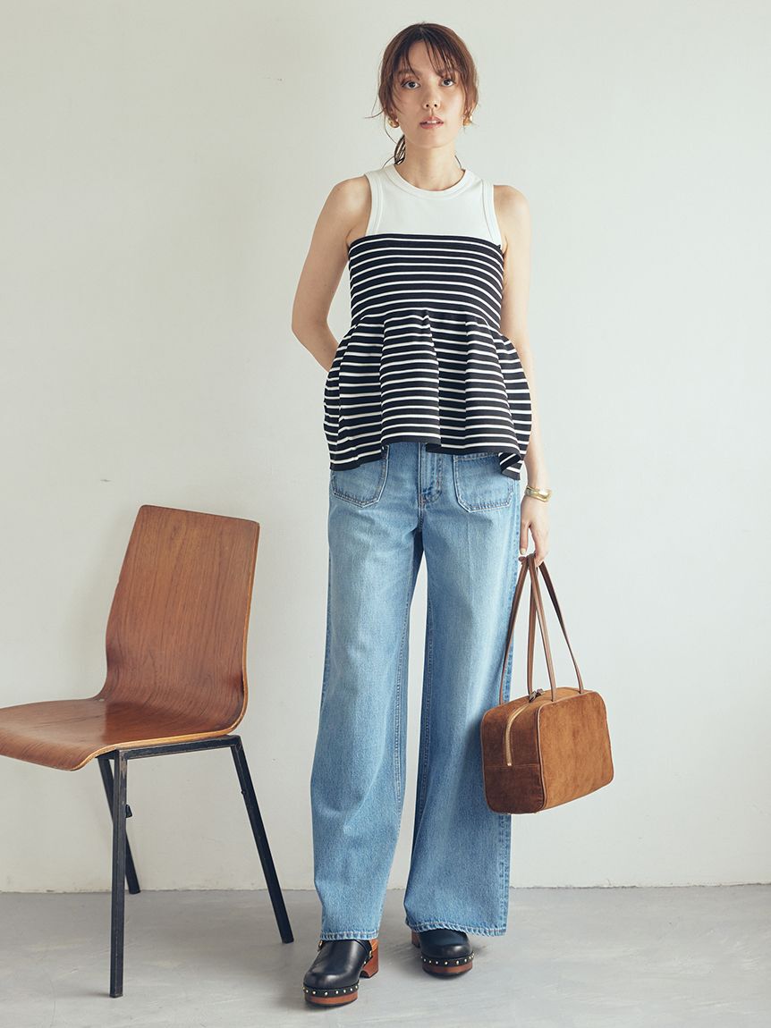 Mila Owen「【セットアイテム】ペプラムベアニットアメスリタンクSET」|ニット・セーター|