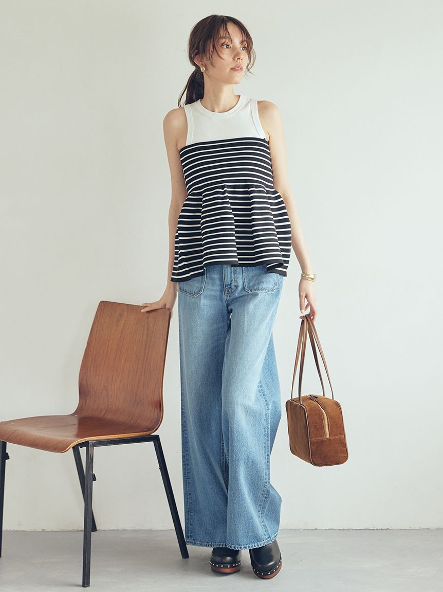 Mila Owen「【セットアイテム】ペプラムベアニットアメスリタンクSET」|ニット・セーター|